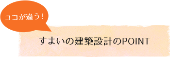 ココが違う！すまいの建築設計のPOINT